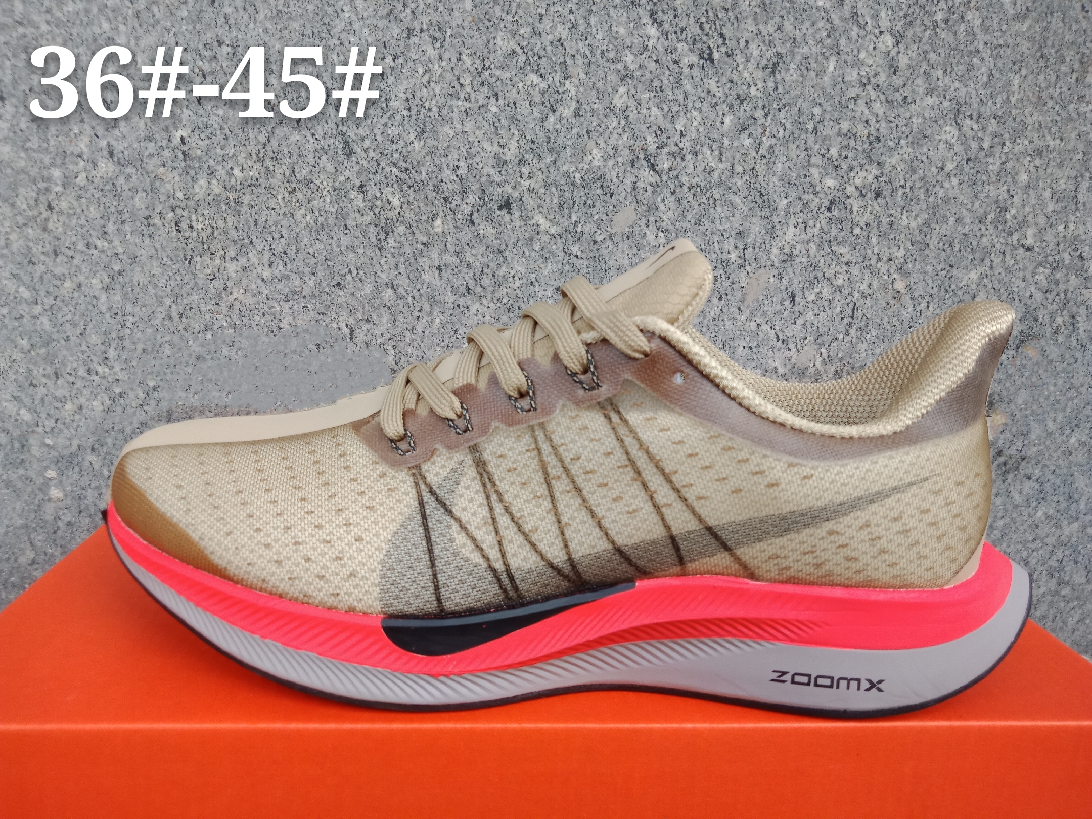 Women Nike Air Zoom Pegasus 35X Brown Black Red Shoes - Click Image to Close